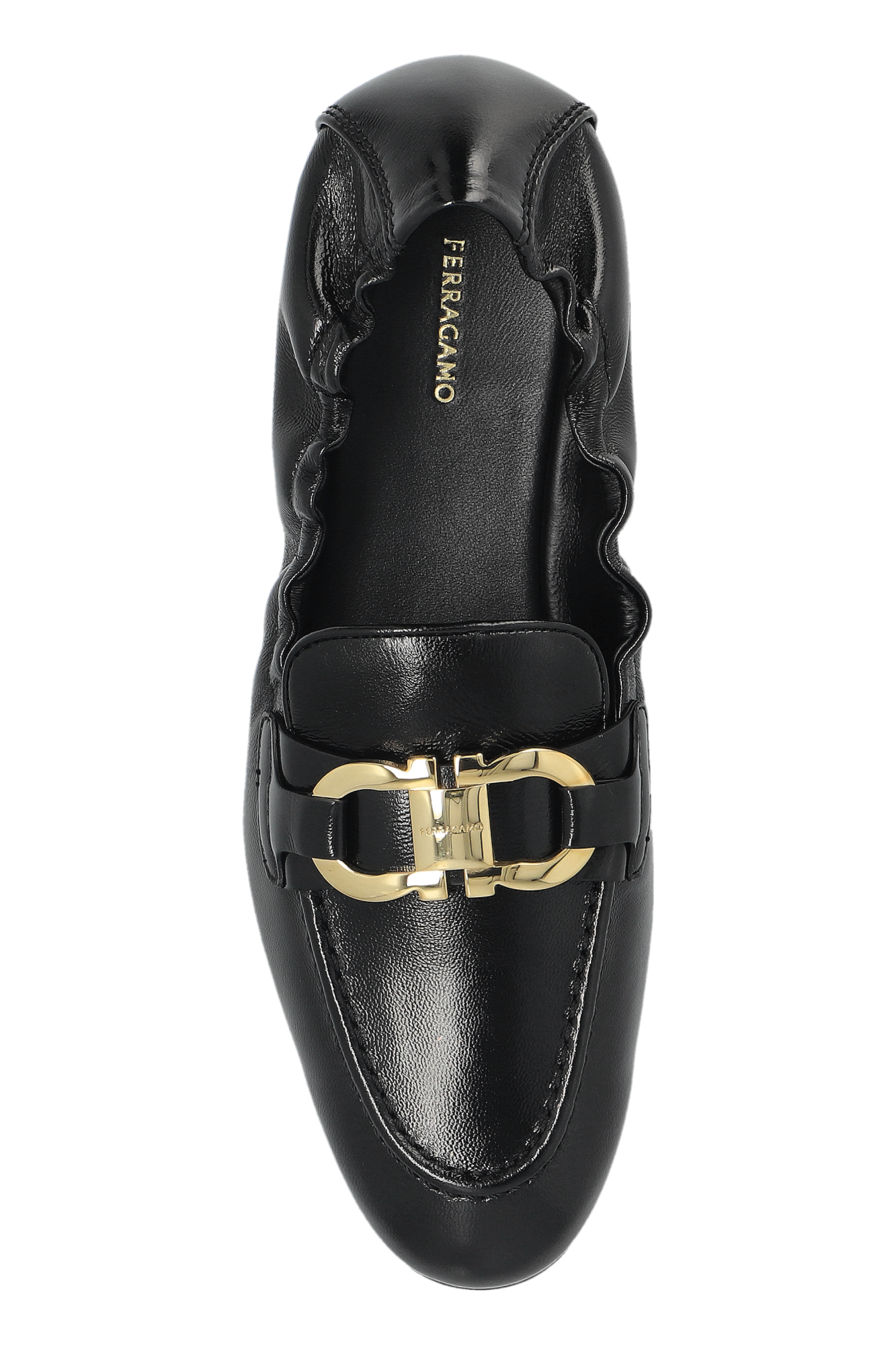 ローファー・オックスフォード Salvatore Ferragamo JODIE Loafers loafer in black leather Ferragamo Jodie Leather Loafers in Black | Lyst